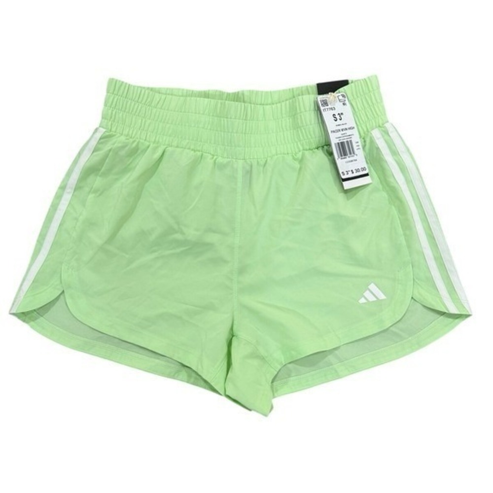 Adidas Women's Small Pacer Running Shorts Green 3" Inseam